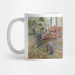 old farm tractor antique Mug